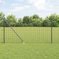 vidaXL Európsky plot s hrotmi 25 x 1,2 m PVC potiahnutá oceľ Sivá