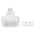 Konektor RJ45 pre UTP kábel (drôt), priehľadný