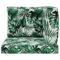 vidaXL Vankúš na vonkajšiu pohovku Polyester Vzor s listami 60 x 60 cm