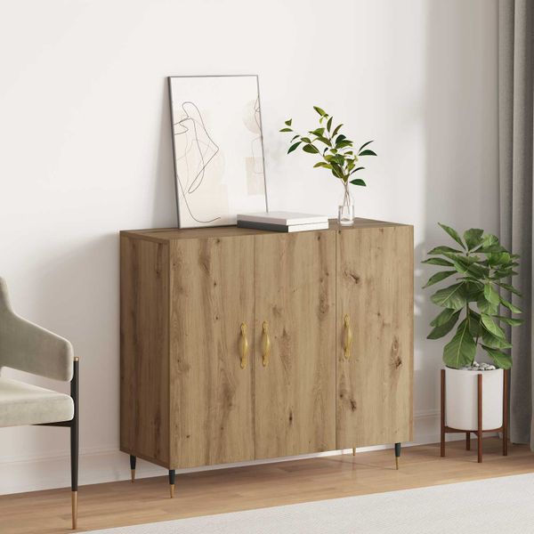 vidaXL Servírovacia skriňa Remeselný dub 90 x 34 x 80 cm