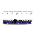 Kĺbový autobus ktorý hlási zastávky česky 36 cm