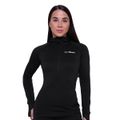 Dámska bežecká mikina 1/2 Zip Pulse Black - GymBeam, veľkosť M, veľkosť oblečenia M