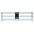 vidaXL TV stolík priehľadný 150x40x40 cm tvrdené sklo
