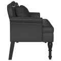 vidaXL Chesterfield lavica Čierna 120,5 x 65 x 75 cm Umelá koža