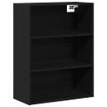vidaXL Highboard Čierny dub 69,5 x 32,5 x 180 cm Kompozitné drevo