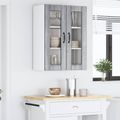 vidaXL Nástenný sklenený kabinet LUCCA Sivá sonoma 60 x 31 x 80 cm
