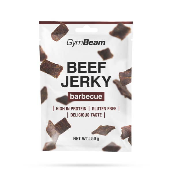 Sušené mäso Beef Jerky - GymBeam, barbecue, 50 g