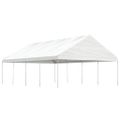 vidaXL Altánok so strechou, biely 8,92x5,88x3,75 m, polyetylén
