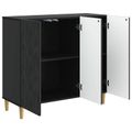vidaXL Servírovacia skriňa Čierna 89 x 34,5 x 80 cm Kompozitné drevo