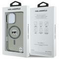 Karl Lagerfeld puzdro pre iPhone 16 Pro Max 6,9" KLHMP16XHLSKIK čierne Hard IML Metal Karl Head MagSafe