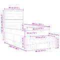 vidaXL Posteľ s pružinovým rámom Modrá 80 x 200 cm látka