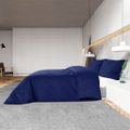 vidaXL Súprava obliečok námornícka modrá 260x240 cm bavlna