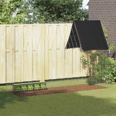 vidaXL Klietka pre králiky Strieborná 300 x 100 x 210 cm