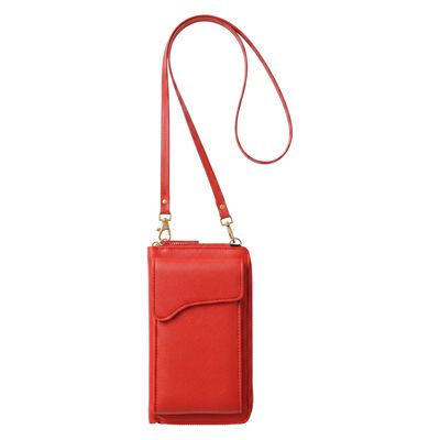 Phone bag with wallet function (18*11*5cm) red