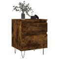 vidaXL Nočné stolíky 2 ks dymový dub 40x35x50 cm kompozitné drevo