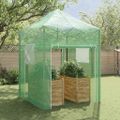 vidaXL Skleník s rýchlo postaviteľným rámom Zelená 200 x 200 x 300 cm