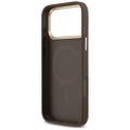 Puzdro Guess pre iPhone 17 Pro Max HC MAGSAFE PU S/ PEONY HOT STAMP hnedé