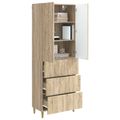 vidaXL Sada skríň 2 ks 66 x 34,5 x 90 cm Kompozitné drevo Dub sonoma
