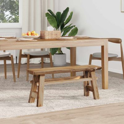 vidaXL lavička Prírodná 100 x 29 x 43,5 cm Husté teakové drevo