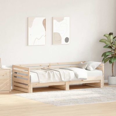 vidaXL Denná posteľ s výsuvným lôžkom bez matraca 80x200 cm