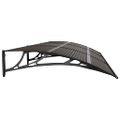 vidaXL Vchodová strieška čierna 300x100 cm polykarbonát