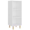 vidaXL Komoda biela 34,5x32,5x90 cm spracované drevo