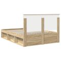 vidaXL Rám postele Sonoma 140 x 190 cm Masívne borovicové drevo