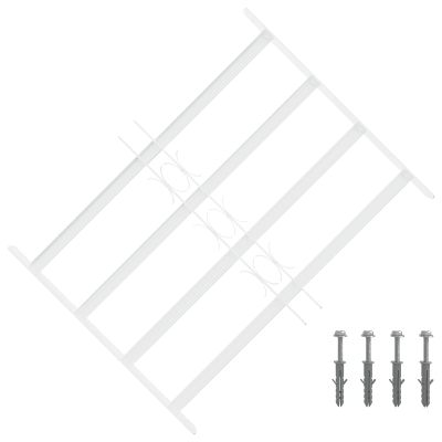 vidaXL Bezpečnostné mreže na okná so 4 priečnymi tyčami 3 pcs 43-74 cm
