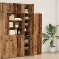 vidaXL Úložný kabinet so policami Staré drevo 30 x 42,5 x 225 cm