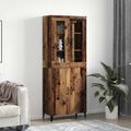 vidaXL Highboard 2 ks Staré drevo 69,5 x 34 x 180 cm Kompozitné drevo