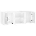 vidaXL TV skrinka lesklá biela 100x31,5x35 cm spracované drevo