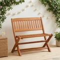 vidaXL Detská lavica 1 -Seater 61 x 38 x 57 cm Hnedá Skladací