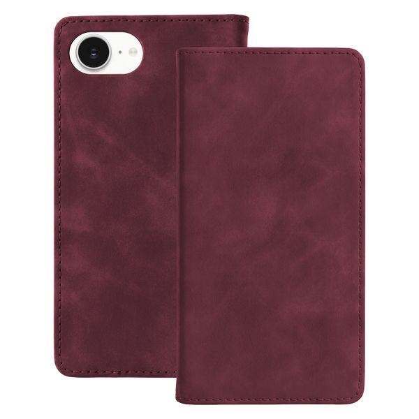 Smart Suede case for iPhone 16e / 17e maroon