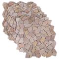 vidaXL Mozaikové dlaždice Červená 30 x 30 cm Mramor