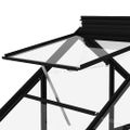 vidaXL Sklenený skleník, antracitový 155x395,5x191 cm, hliník