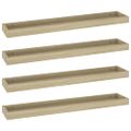 vidaXL Terasové nástenné police 4 ks dub 80x15x4 cm MDF