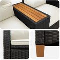 vidaXL Hojdačka s tabletou 2 -Seater 126 x 65 x 112 cm polyratan