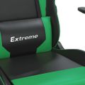 vidaXL Herná stolička čierna a zelená umelá koža