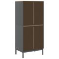 vidaXL Šatník FLORO sivý 77x53x171 cm borovicový masív