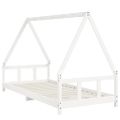 vidaXL Rám detskej postele biely 90x200 cm masívna borovica