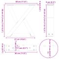 vidaXL Nohy konferenčného stolíka 2 ks, prírodná oceľ 30 x (30-31,3) cm, oceľ