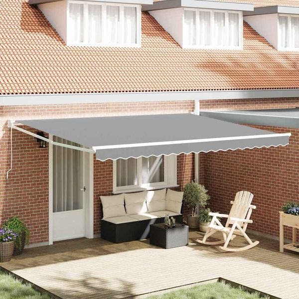 vidaXL Skladací rám markízy Biely 450 × 300 cm Hliník
