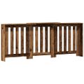 vidaXL Kryt na radiátor staré drevo 205x21,5x83,5 cm kompozitné drevo
