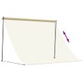 vidaXL Zaťahovacia markíza krémová 200x150 cm látka a oceľ