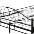 vidaXL Posteľ s matracom, pamäťová pena, čierna, kov 180x200 cm
