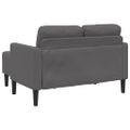 vidaXL 2-miestna pohovka s ležadlom v tvare L, sivá 125 cm, umelá koža