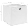 vidaXL Úložné boxy 10 ks, netkaná textília 28x28x28 cm, biele