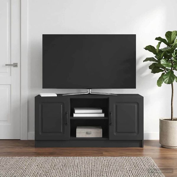 vidaXL TV skrinka Čierna 102 x 34,5 x 47 cm Kompozitné drevo
