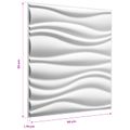 vidaXL Nástenné panely 4 ks 50 x 50 cm Biela