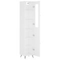 vidaXL Vysoká skrinka biela 34,5x34x180 cm spracované drevo